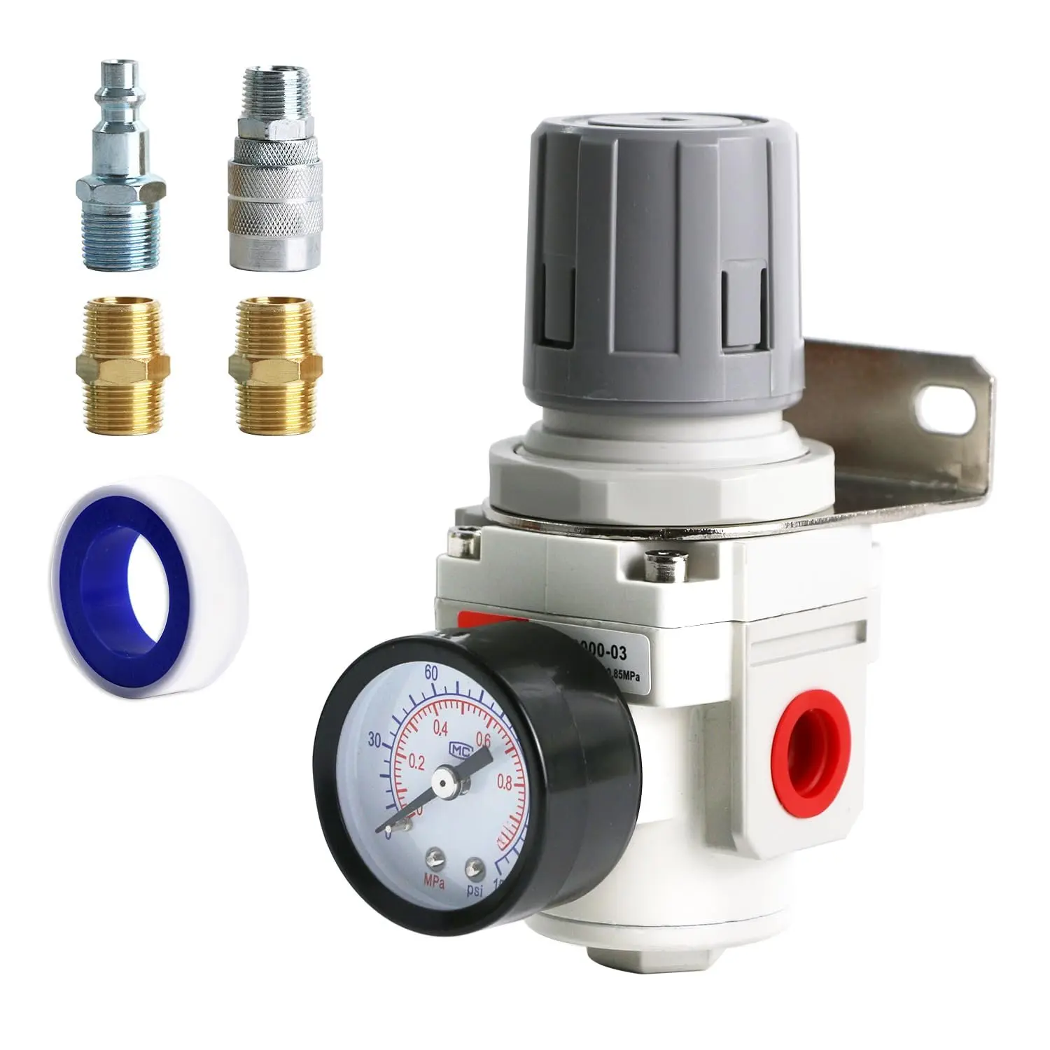 3/8" NPT Air  Regulator - Air Regulator for Compressor,air regulator with gauge 0-150 PSI,AR3000-03
