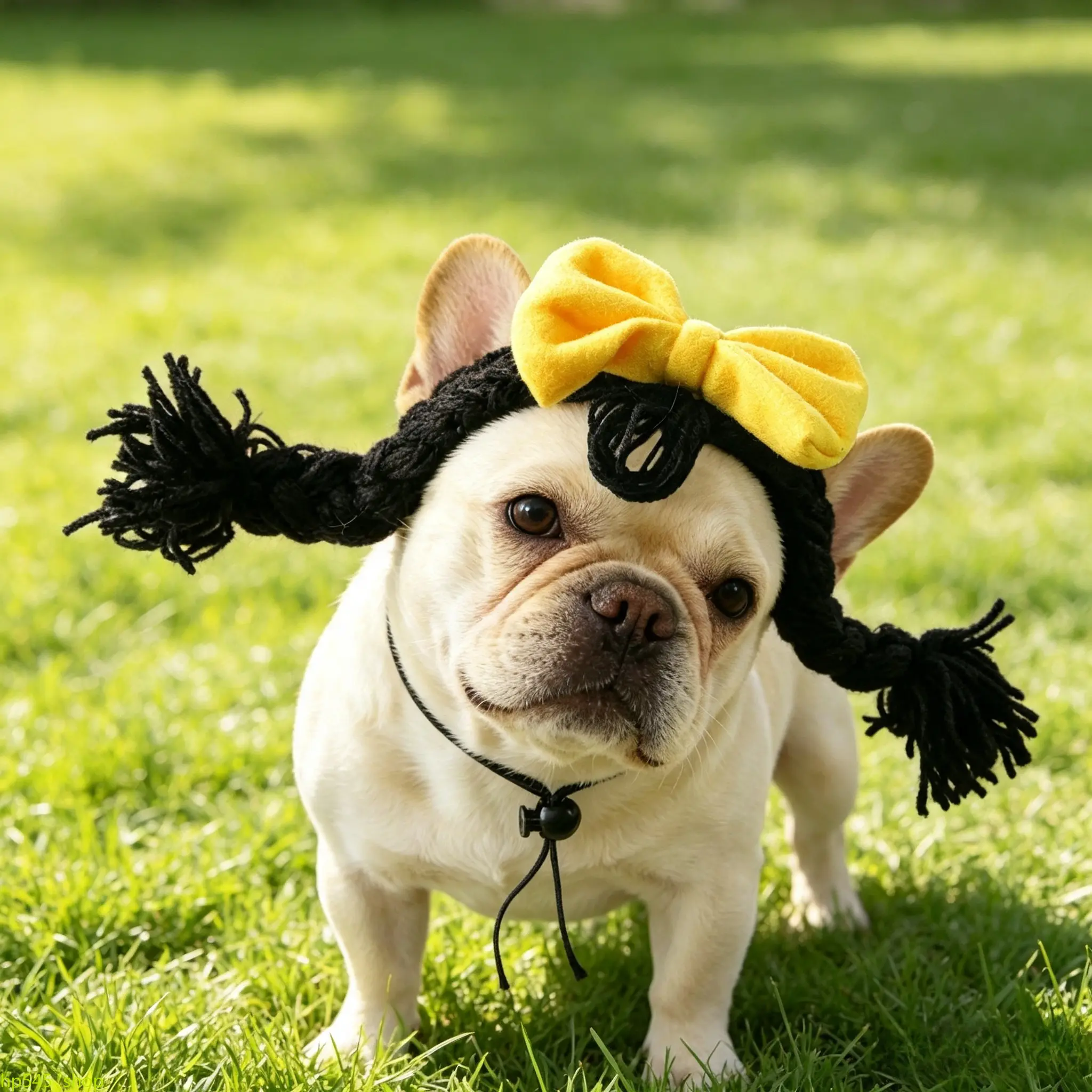 Halloween Pet Wig For Cats & Dogs, Funny Cute Pet Dress-Up Photo Prop Accessory, Lightweight Breathable Synthetic Hair Avoid Discomfort & Overheating For Pets, Adjustable Elastic Strap Secure Fit Without Slipping Off, Not Easy To Tangle Or Shed Fibers, Hi
