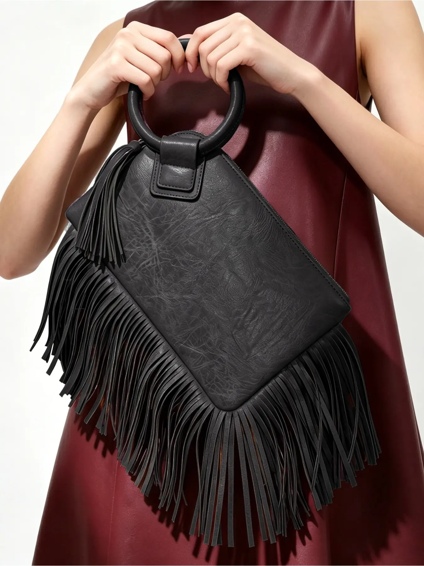 Women's handbag, wristband, wallet, evening edition with hand strap, casual formal vegan leather, suitable for commuting and banquet use, with multiple colors to choose from