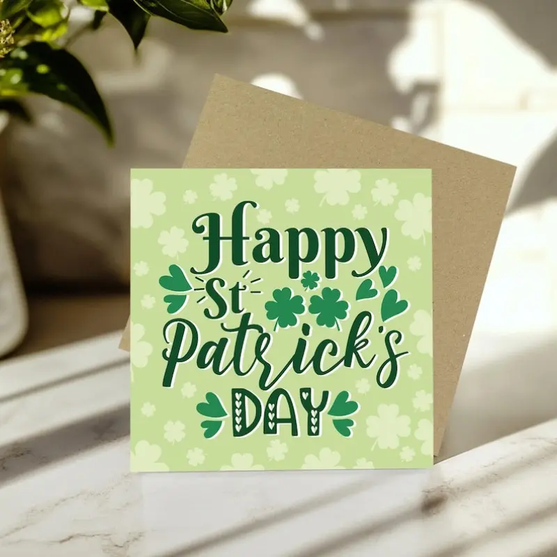 1pc St. Patrick's Day card for friends and family, Happy St. Patrick's Day Irish holiday card best friend