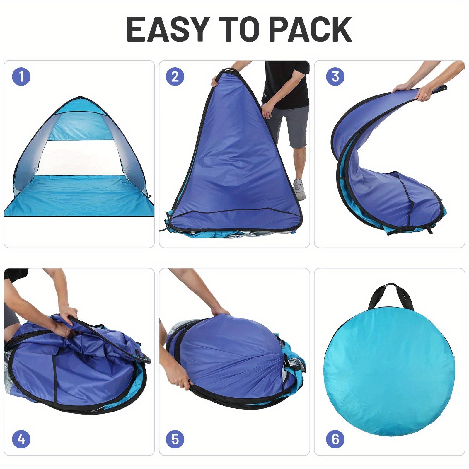Automatic Pop-Up Tent, Portable Outdoor Camping Beach Travel Lightweight Sunshade (2-3 People)