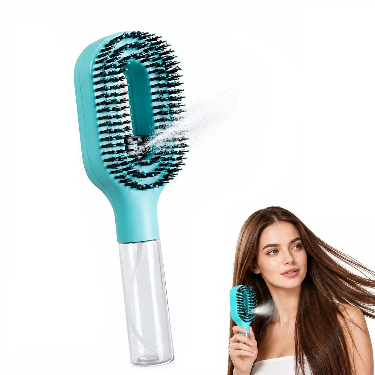 Mist Hair Curling Comb, Portable Hairstyling Tool, Specialized Styling Brush, Morning Hair Care, Gentle Holiday Gift, Hair Protection & Daily Styling