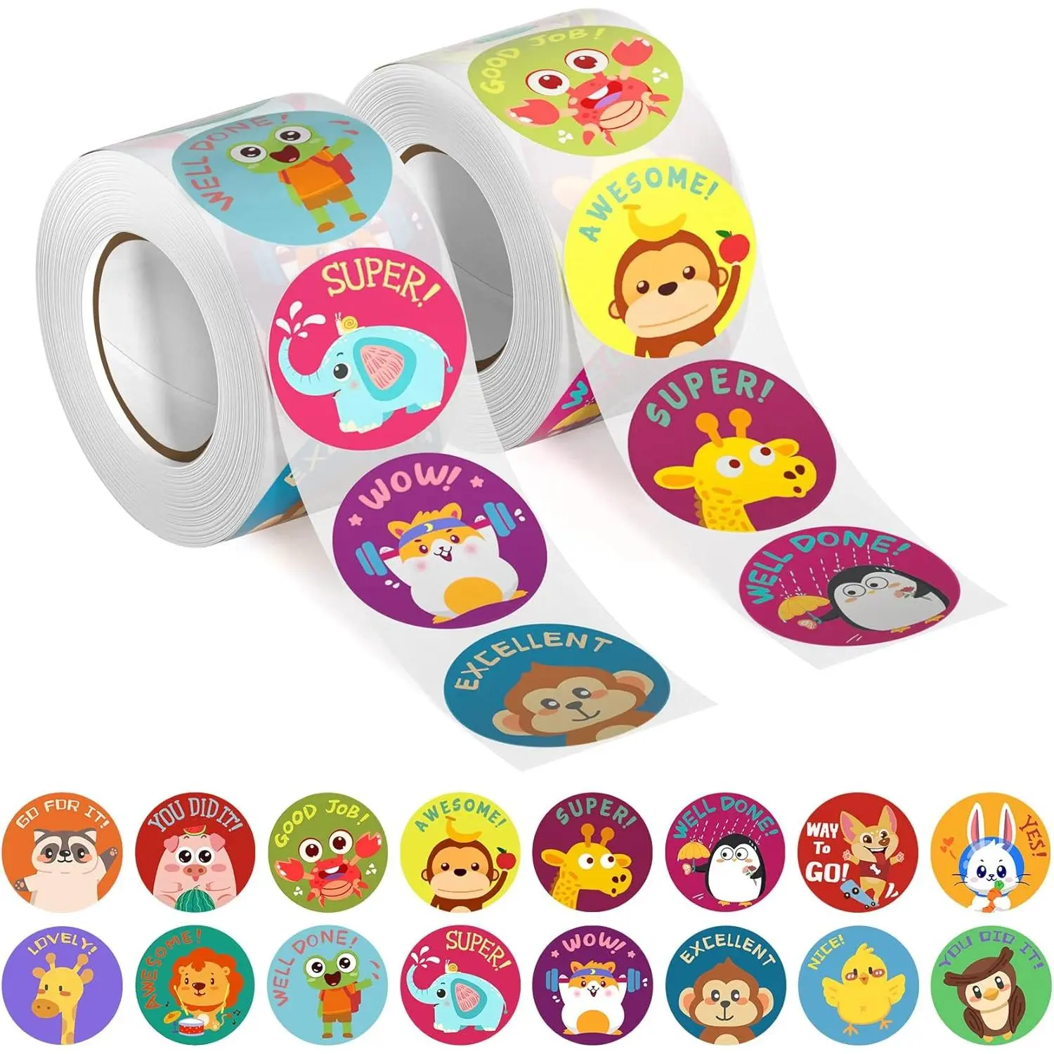 1000 count Teacher Stickers for  - 16 Specialized Designs for Teachers & Elementary School - Potty  & Motivational Stickers
