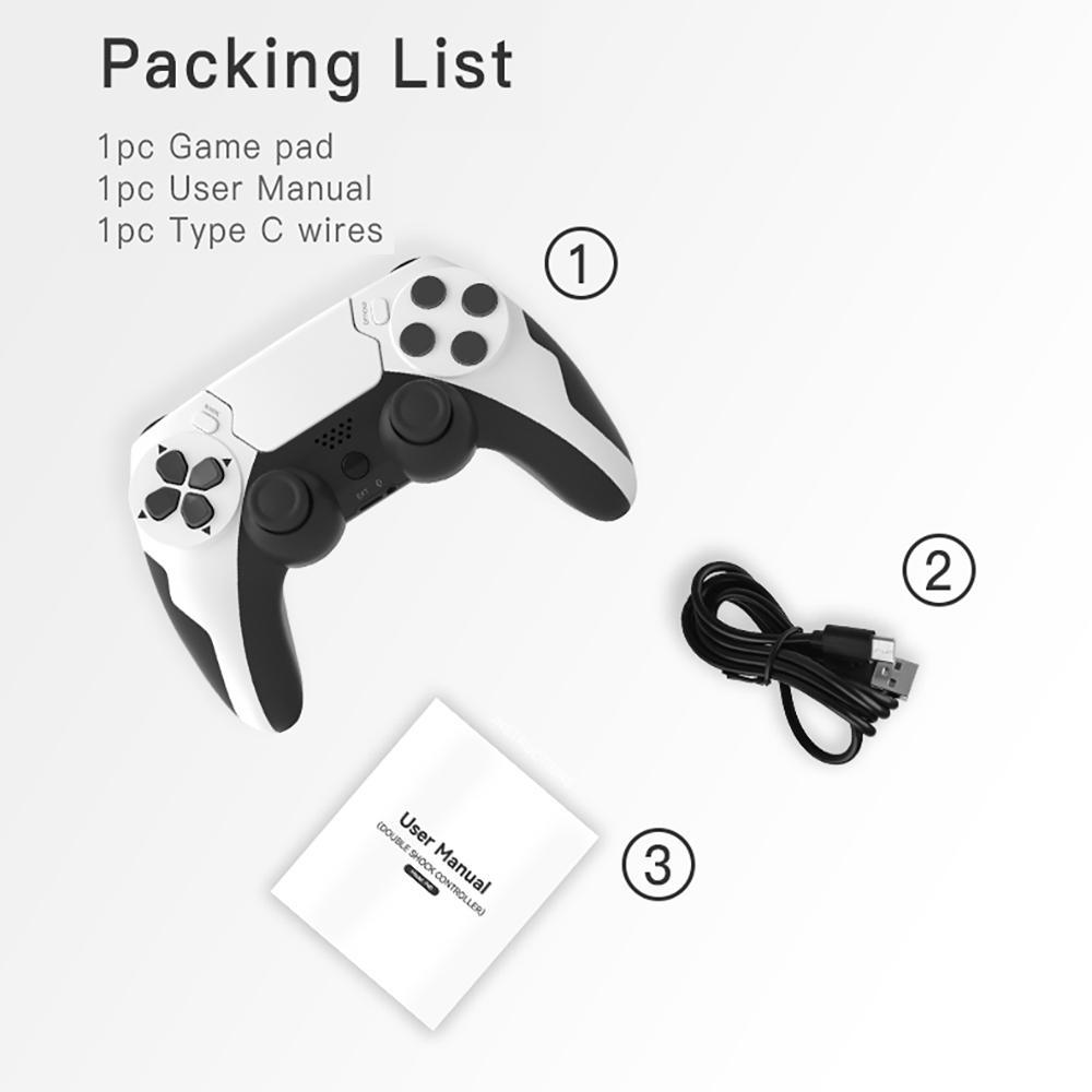 GAMINJA Wireless Controller, BT Wireless for PS4/PS4 Slim/PS4 Pro/PC, Multifunctional Game Controller with Touchpad & Triangle Board Light, Gamepad, Wireless Game Controllers