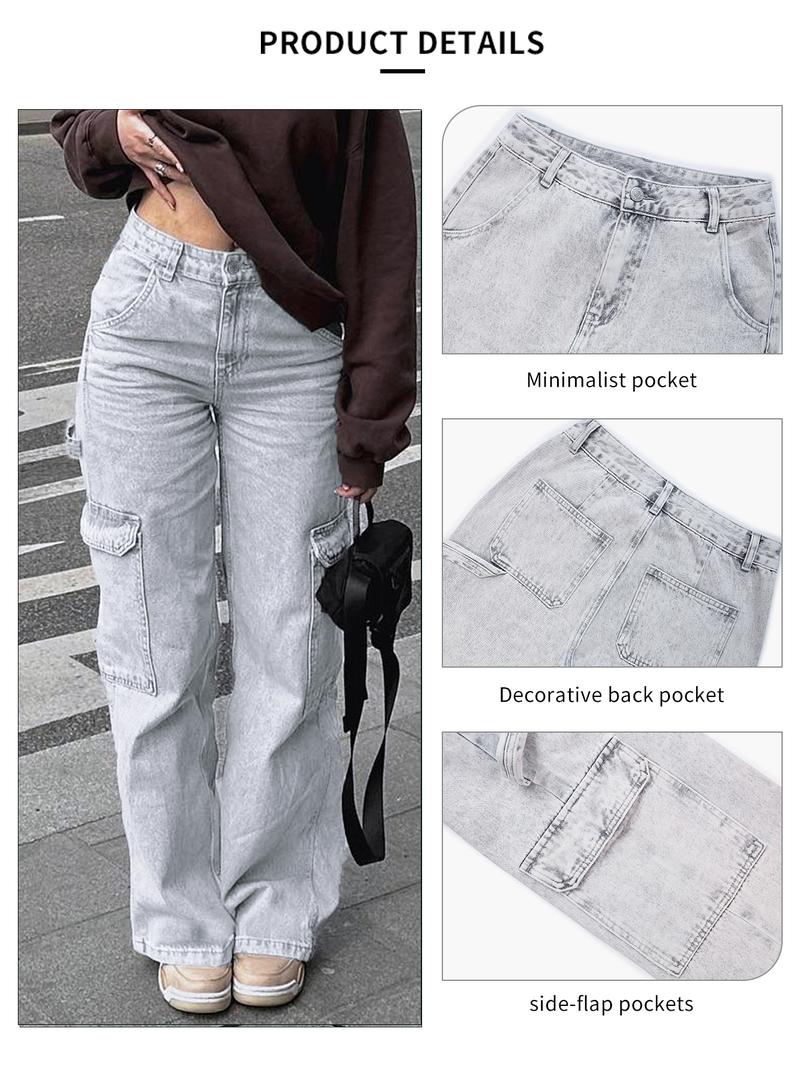 Teen Girls' Y2K Style Cargo Pants, Trendy Casual Design, Comfortable Non-Elastic Fabric, Perfect for Daily Wear & Outdoor Adventures