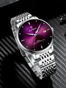 Men's Quartz Watch, Large Dial, Waterproof, Luminous, Ultra-Thin, Calendar Feature, Casual Style, Round Face, Alloy Case, All Seasons