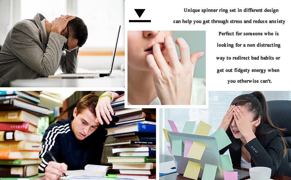 Sanfenly 925 Sterling Silver Anxiety Ring for Women Men Peace Rings for Anxiety Stress Relief Wedding Promise Ring Adjustable Thumb Rings Sanfenly 925 Sterling Silver Anxiety Ring for Women Men Peace Rings for Anxiety Stress Relief Wedding Promise Ring Adjustable Thumb Rings