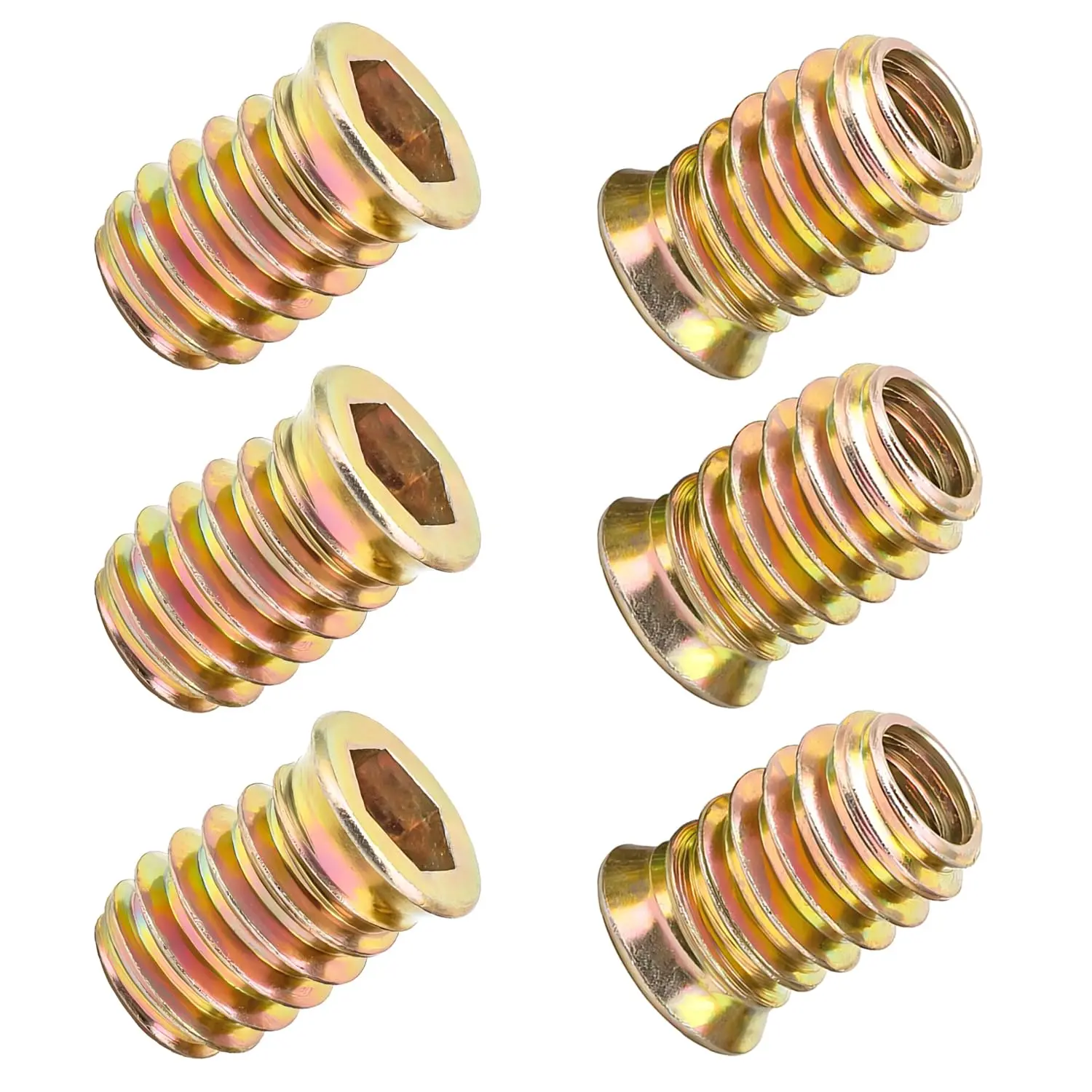 20 count Threaded Insert, Hex Drive Threaded Inserts for , Furniture Nuts, Hex Socket Drive M5x10mm,  Inserts