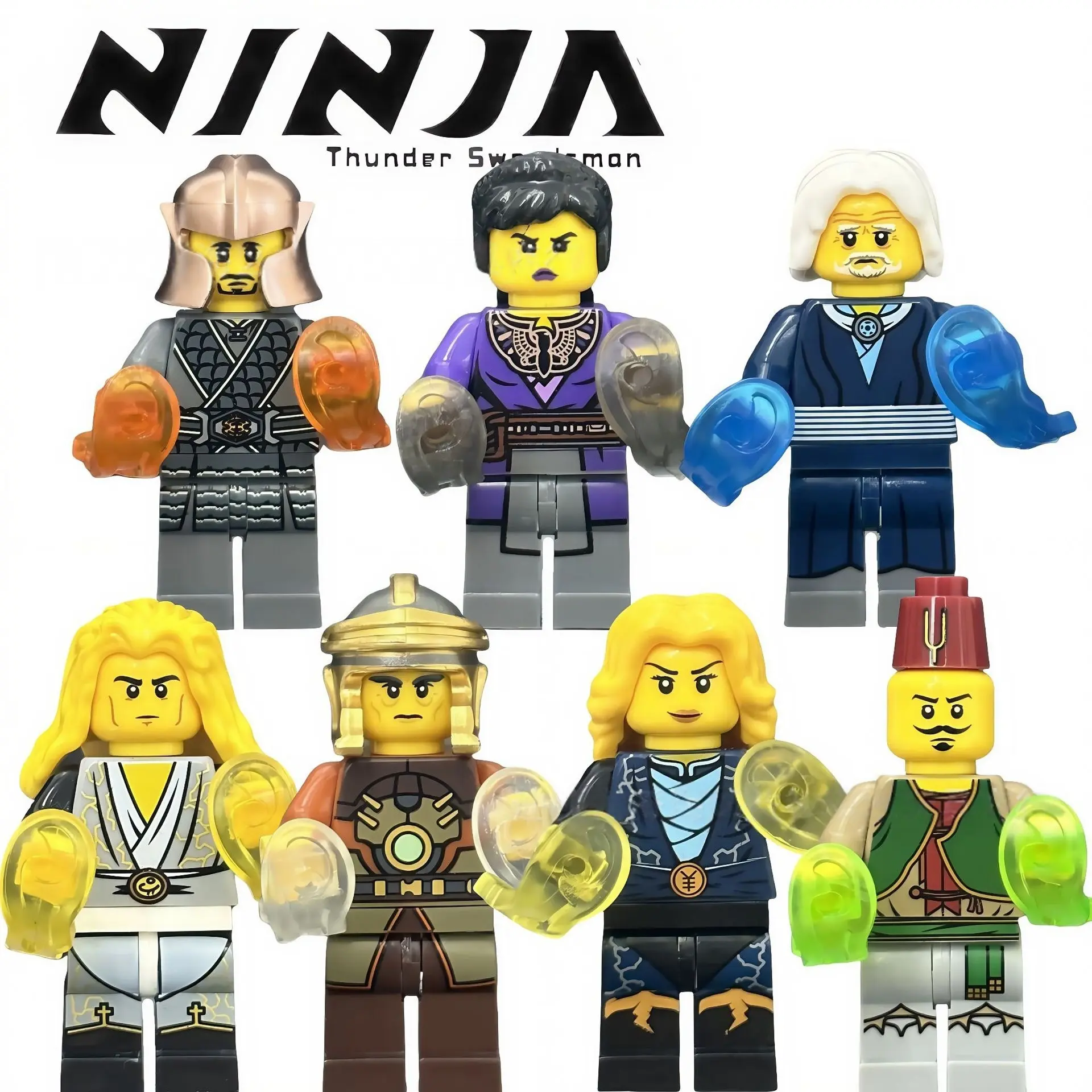 Element-style minifigures; made of high-quality ABS material and compatible with standard building block systems, they serve as an ideal collectible building set for fantasy enthusiasts.