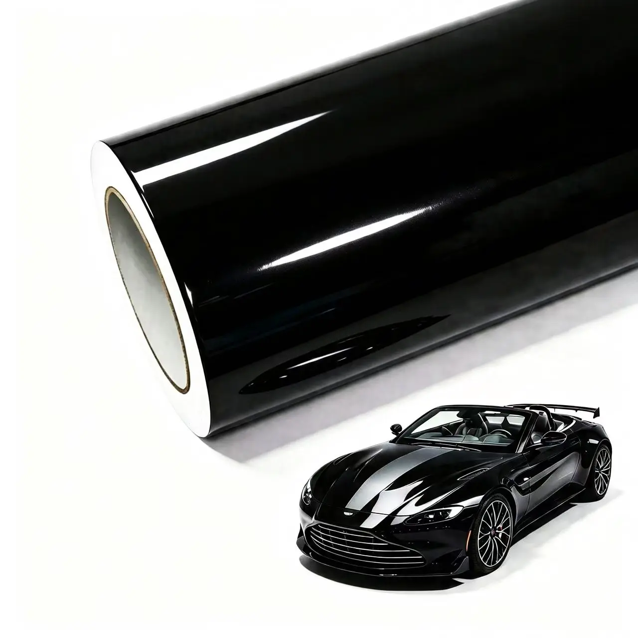 Classic Glossy Black Vinyl Wrap Film Self Adhesive Car Motorcycle DIY Sticker Decal With Air Release Waterproof Car Decals Vinyl Wrap For Cars