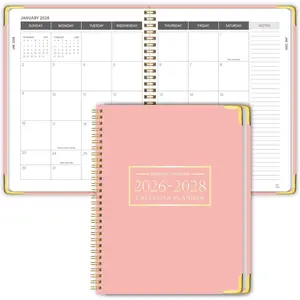Monthly Planner 2026-2028, 2026-2028 Calendar 36 Months, 8.5" x 11", Jan 2026- Dec 2028,Metal corner protectors with Spiral Bound, 3  Academic Planner  for School & Office for Women & Men