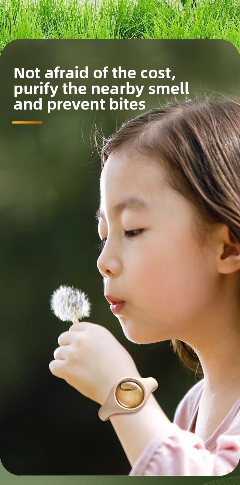 Refreshing Mosquito Repellent Wristband, Powerful Anti-Mosquito Bracelet for Adults & Kids, Waterproof Portable Design for Outdoor Camping Hiking Travel, Long-Lasting Insect Protection, Skin-Friendly Deet-Free Essential Oil Bracelet