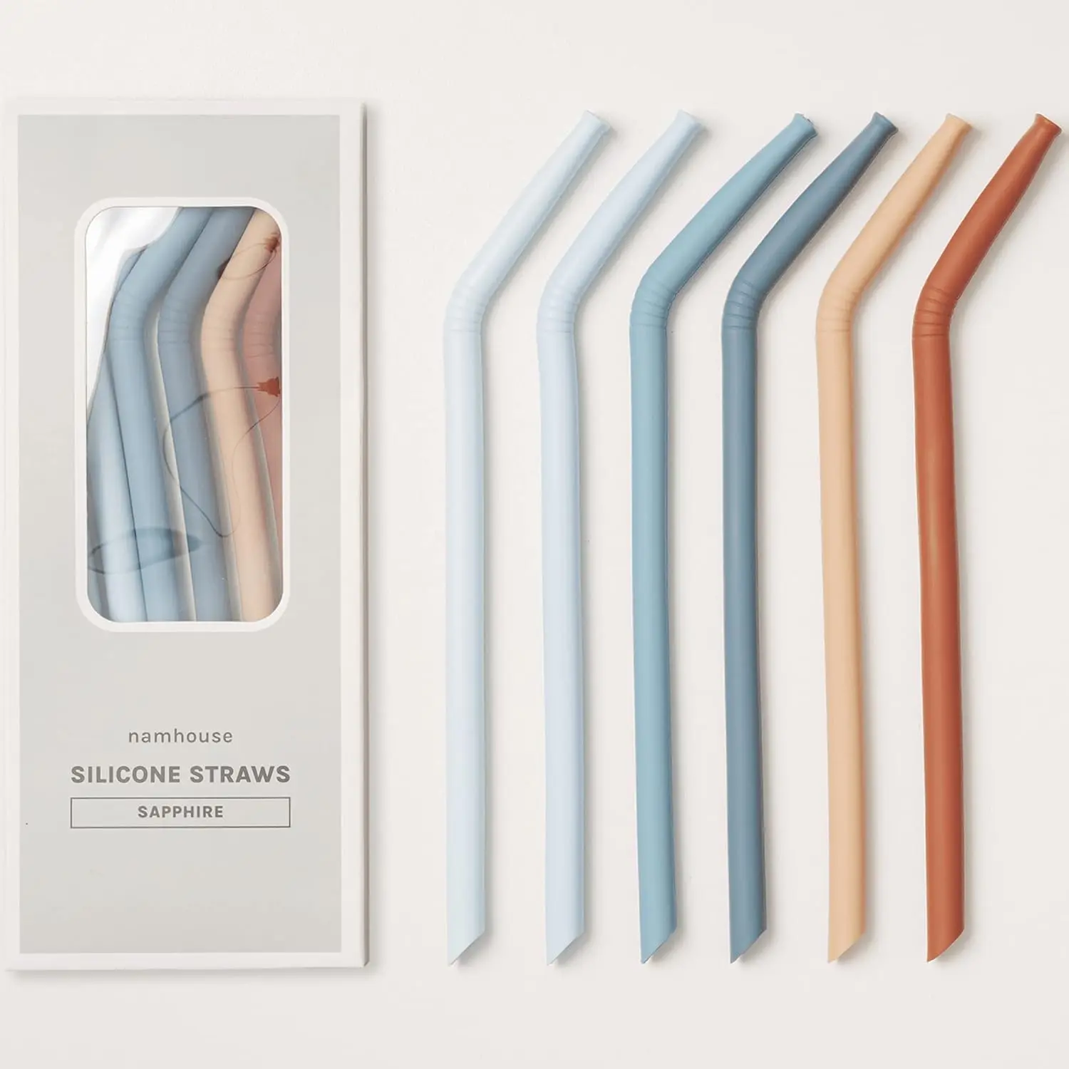 Straws - Bendy Drinking Straw with Cleaning Brush - Collapsible and Bendable Travel Straw for  - Dishwasher Safe, -Safe - Set of 6 (Coral Multi)