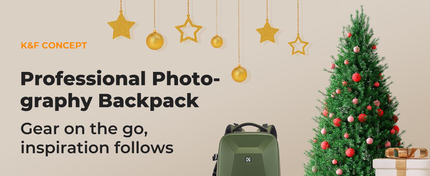 K&F CONCEPT Camera Backpack,Hardshell Photography DSLR Camera Bag with 15-15.6 Inch Laptop Compartment Hard Shell Camera Case Compatible with Canon/Nikon/Sony/DJI Mavic Drone