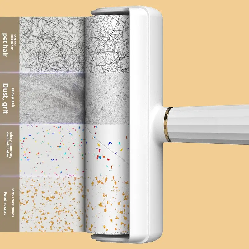 Light Luxury Large Lint Roller, Household Sticky Roller, Pet Hair Remover Brush for Clothes, Sofa & Bedding