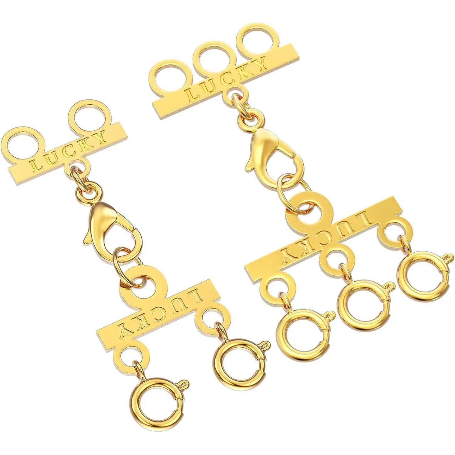 Necklace Layering Clasp Gold and Silver Plated Necklace Connectors for Multiple Necklaces Separator Clasp for Layered Look