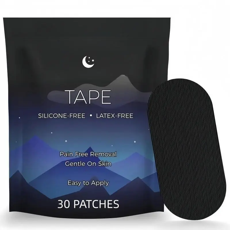 30pcs Mouth Tape Patch,Breathable Mouth Tape , one month supply, mouth tape, black, gentle, adhesion & 30 Strips, Body Care Kit for Men & Women,sports accessories