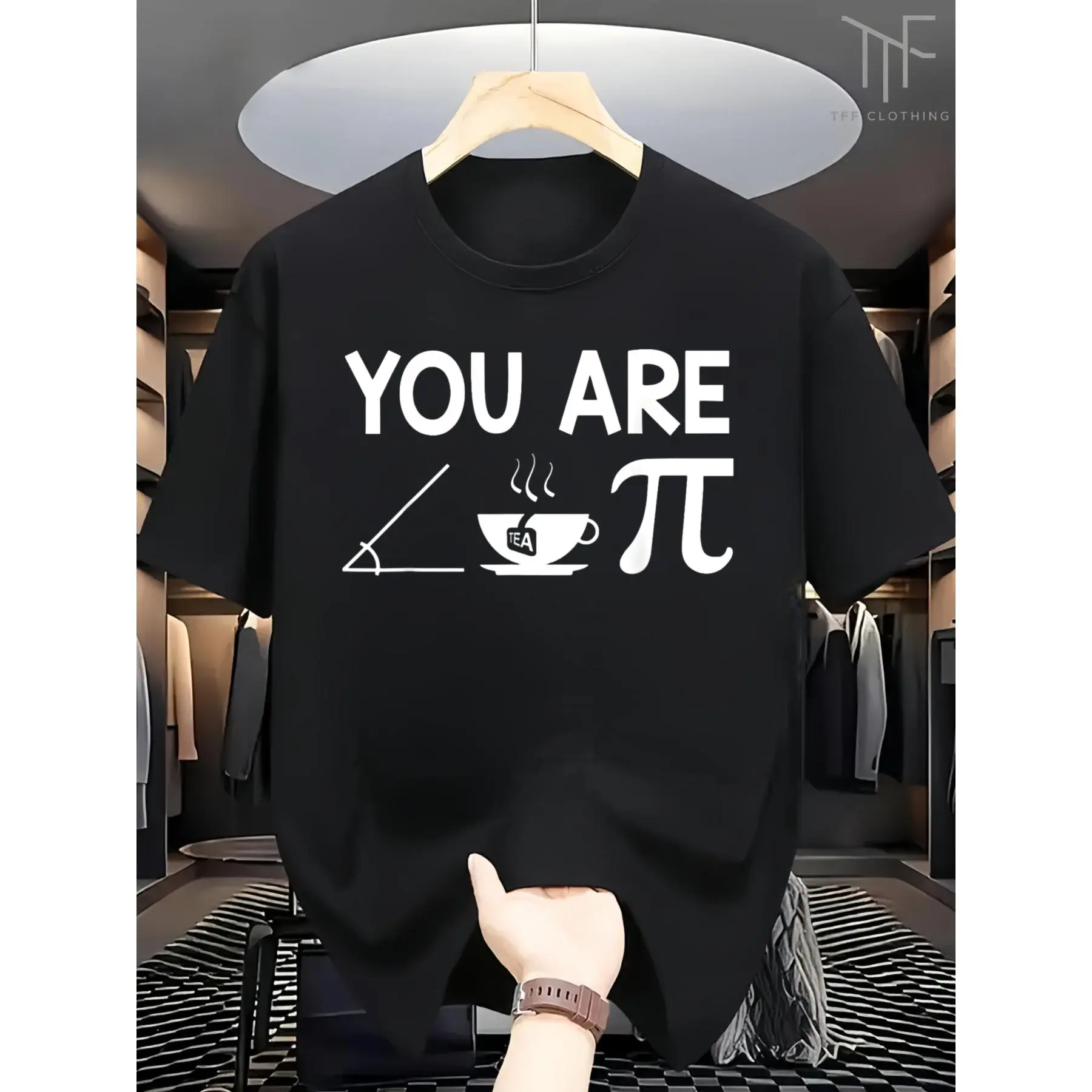 Men's Cotton Graphic T-Shirt, Casual Shortsleeve Tee with Martial Arts Math Pun Humor Print, Double-Sided Athletic Streetwear for Gym