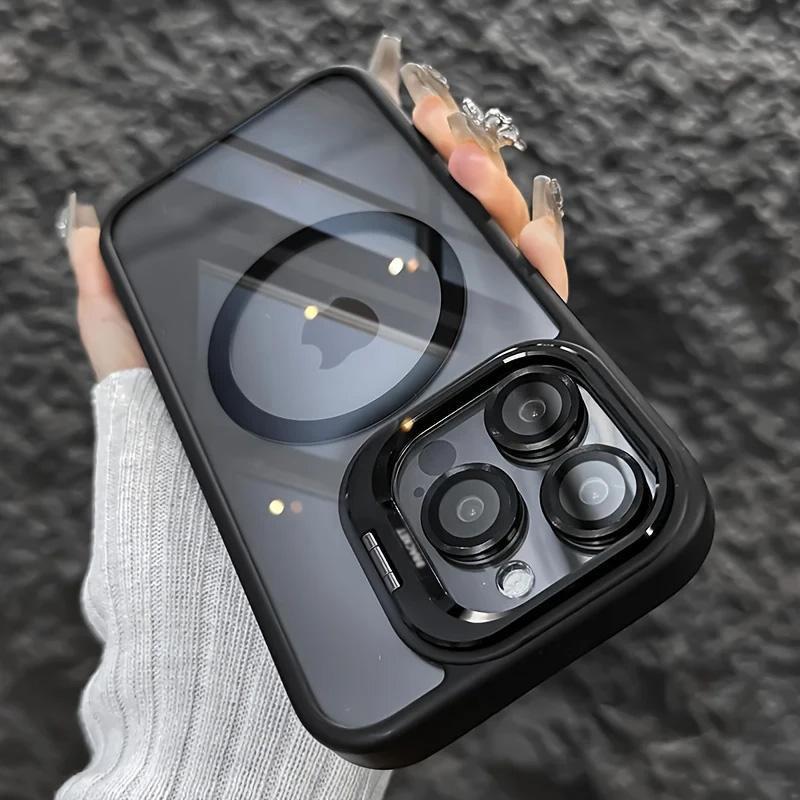 Magnetic Shockproof Phone Case with Stand, Casing, Built-in Kickstand Protective Phone Cover, Protection, Phone Accessory Compatible with iPhone 17 Air 16 15 14 13 12 11 Pro Max Plus #GLOBAL PICKS
