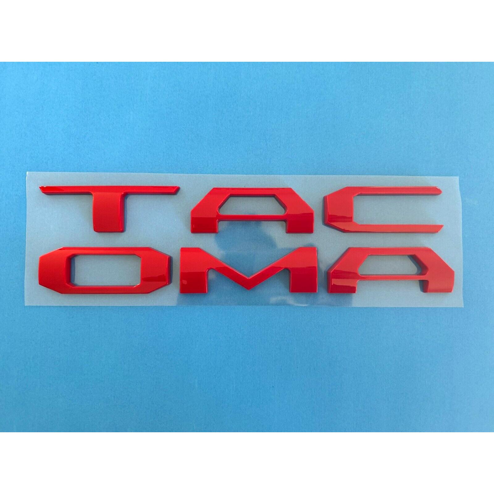 3D Red Tailgate Letters for Toyota Tacoma 2024-2026, OEM-Style Rear Emblem Badge, No-Drill Easy Install ABS Plastic, Weatherproof Truck Bed Decor, Instant Tailgate Upgrade for 4th Gen Tacoma