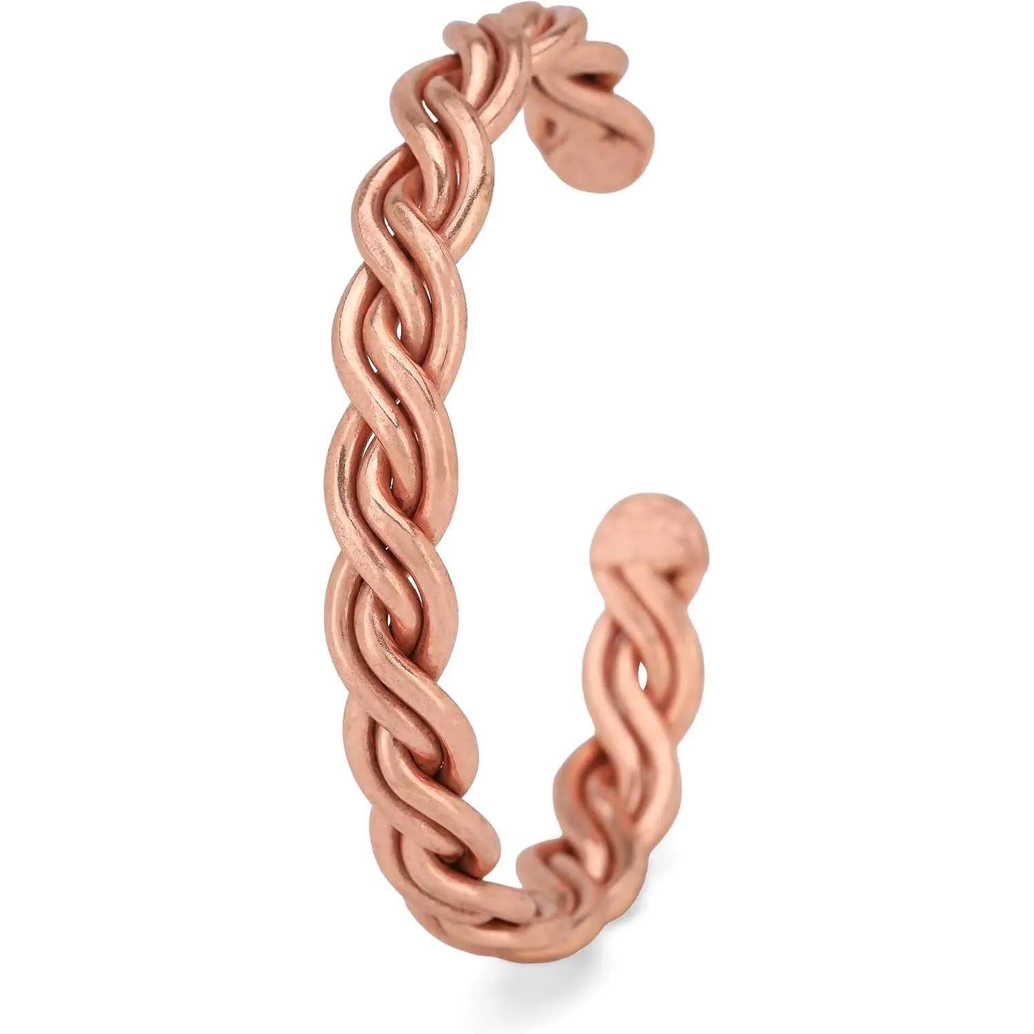 Elegant Copper Bracelet for Women and Men-Pure Copper Bracelet for -Adjustable,Thickest,Twisted Copper Wire Bracelet (red helix)