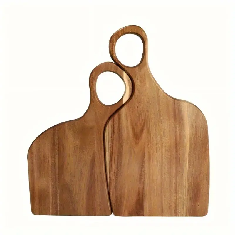 Walnut Cutting Boards/Set of 2/High-quality Handmade Kitchen Cutting Boards/Suitable for Food Preparation/Made from Food-grade Wood Material/Ideal Choice for Couples and Home Chefs