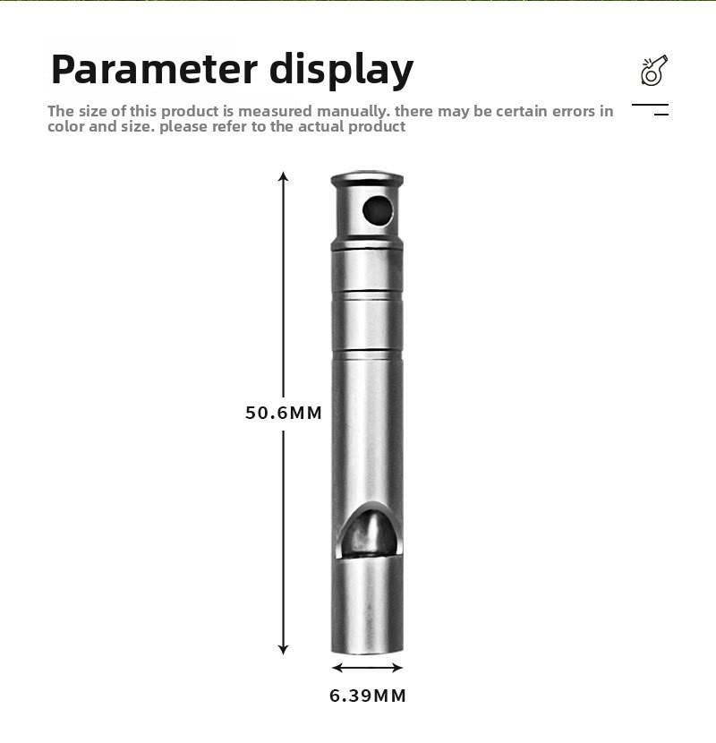 Outdoor survival titanium alloy popping whistle drill training competition mini portable camping equipment mountaineering emergency whistle