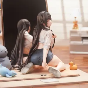 Victory Goddess Maruchana Handmade Model Box Desktop Decoration, Anime Beautiful Girl Figure, Figurine Statue Bobblehead Collection