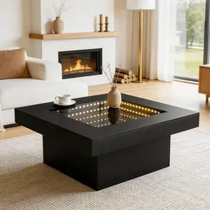 LED Infinity Mirror Coffee Table, Indoor Living Room Furniture