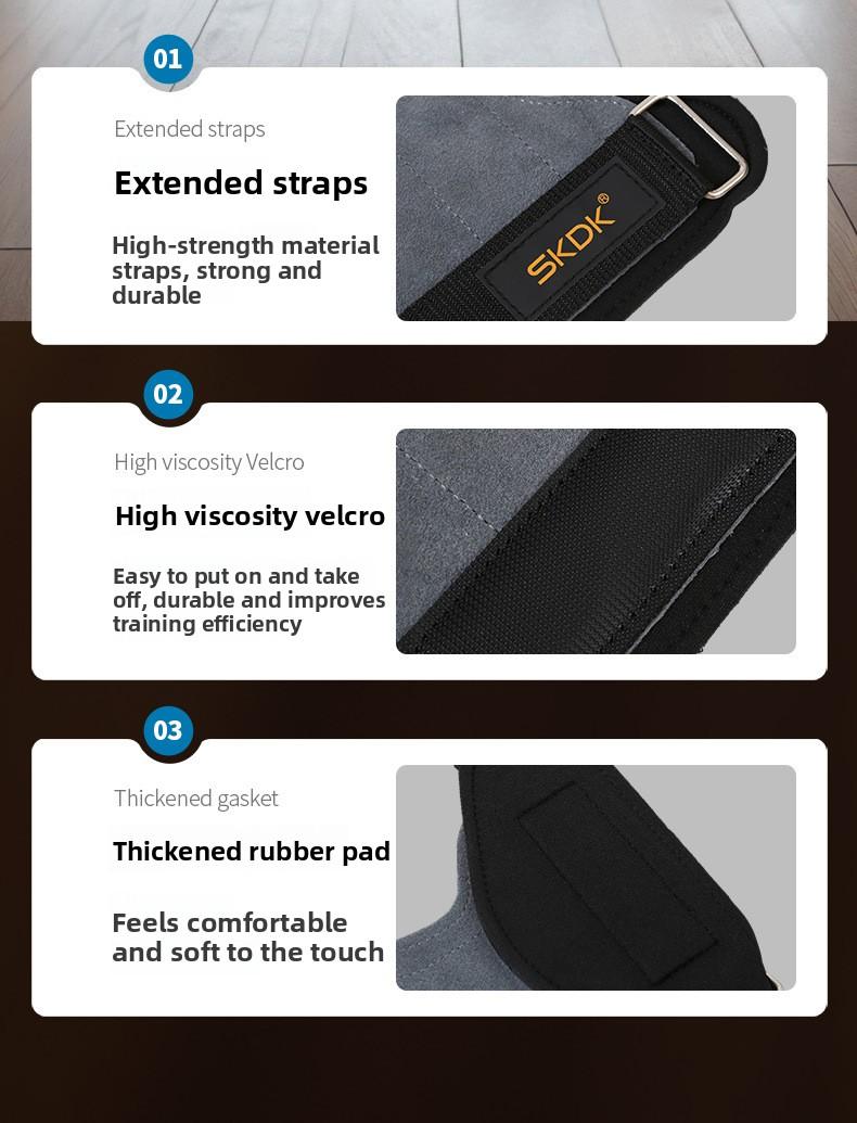 Cowhide power belt deadlift pull-up palm guard fitness horizontal bar anti-skid equipment sports wrist guard men