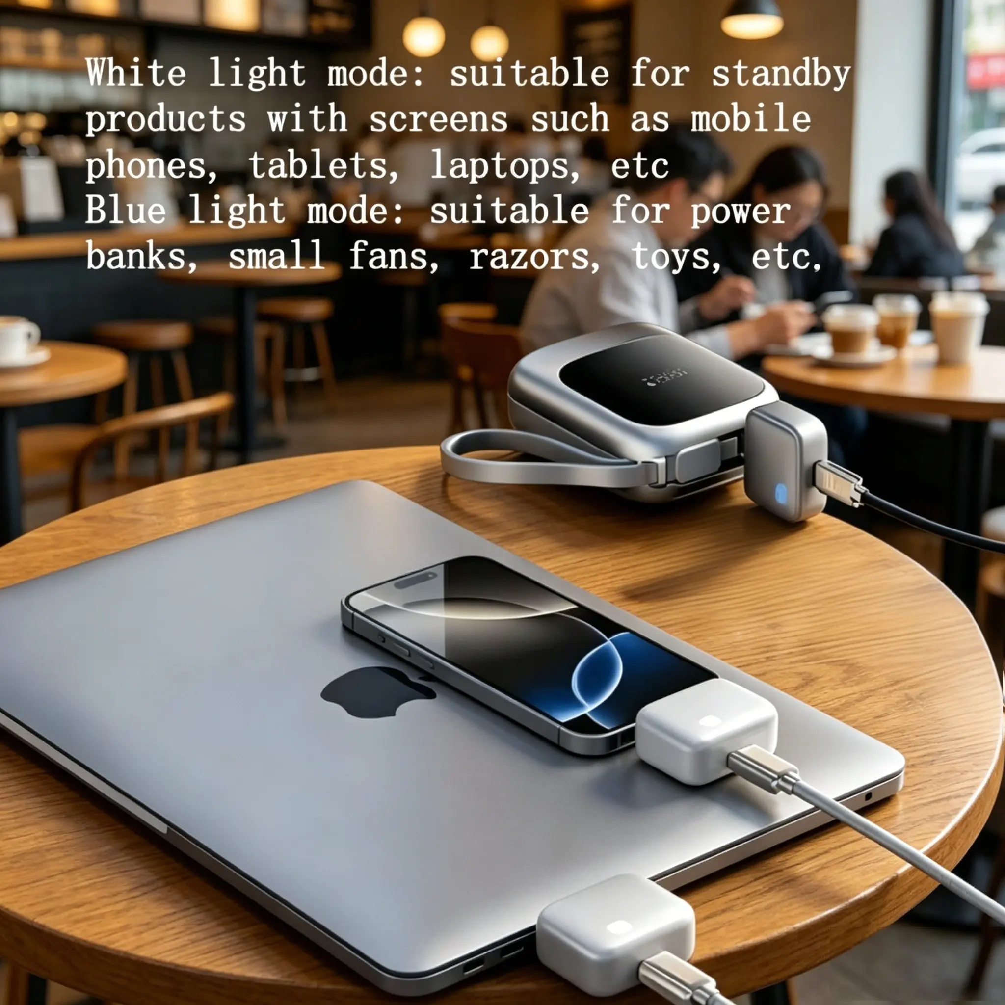 Smart 140w Charger Separator, Auto Pop-Up When Full, Smart Power off Protection, Fast Charging for Multiple Devices, Watt Charger