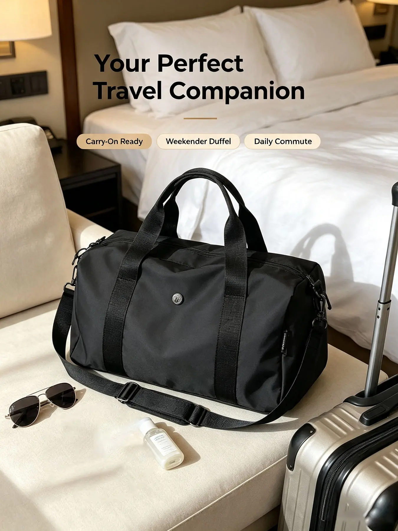 Oversized Boston Pillow Bag  Spacious Waterpro Duffle Bag, Casual Crossbody Handbag, Large Storage Bag for Commuting, Daily Outing, Sports Gym & Short Travel