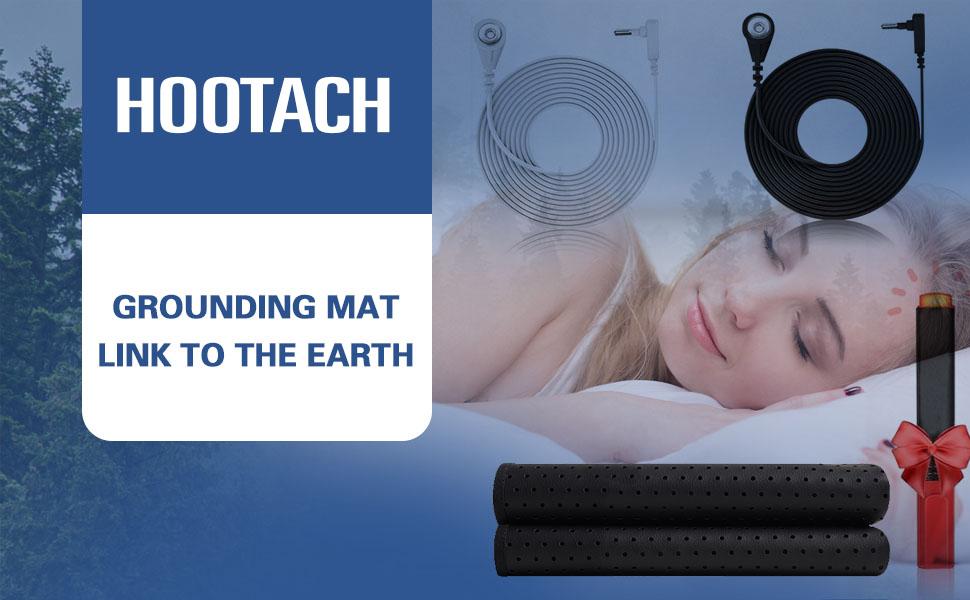 Grounding Mat for Bed with 2 Grounding for Improving Sleep, Grounding Sheet for Pain & Stress Relief,, Grounding Mat for Men with Test Pen