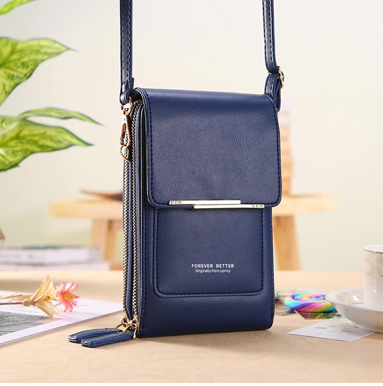 Touchscreen-compatible phone bag for women, cute small crossbody bag for holding mobile phones, fashionable key and coin purse, vertical style