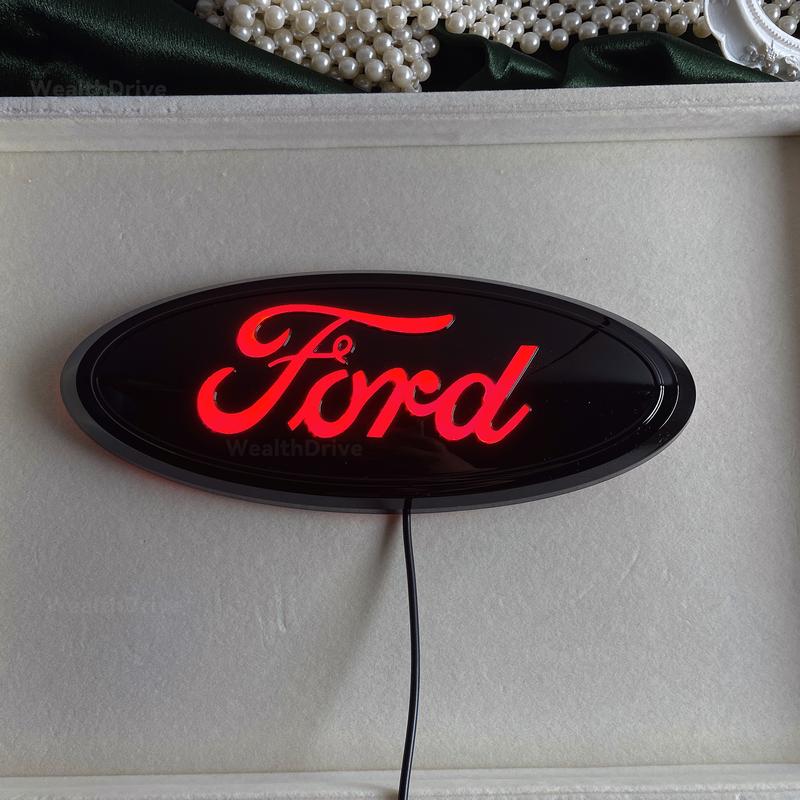 For Ford F150 Raptor Edge Explorer Grille Emblem LED Car Emblem Light Rear Light Car Emblem Car Accessories Car Stuff Truck Accessories Truck Stuff Car Decor Trim Lights