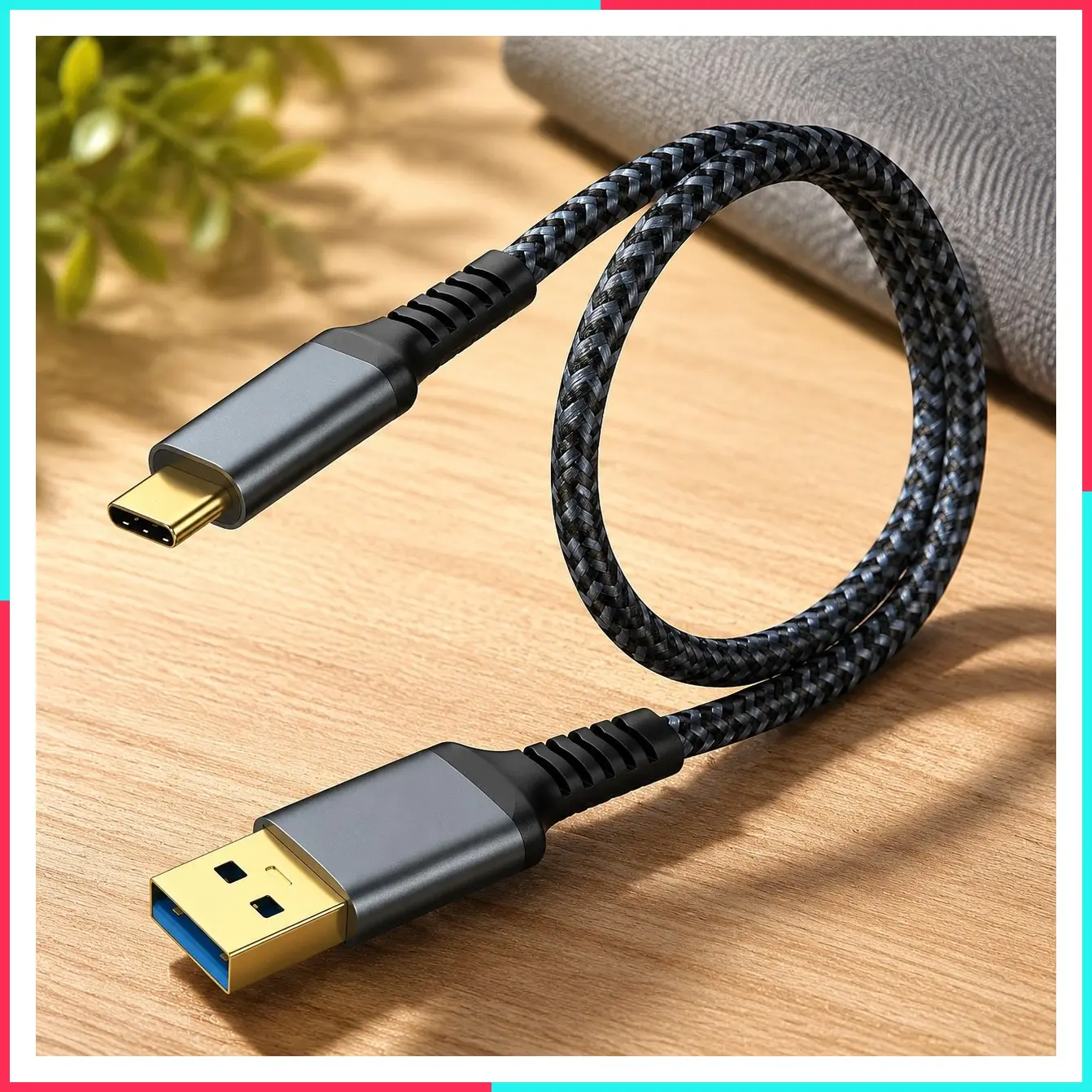 10Gbps Android Auto USB C Cable 1.5FT 3A USB 3.1 Gen 2 Fast Charging Data Transfer CarPlay Cable Compatible with iPhone 17/16/15 Pro Max Samsung T7 Galaxy S23 S22 Ultra Note 20 SSD