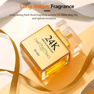 24k Elegant Floral Perfume for Women, Lavender, Flower & Vanilla Scent, Long-Lasting Fragrance Gift