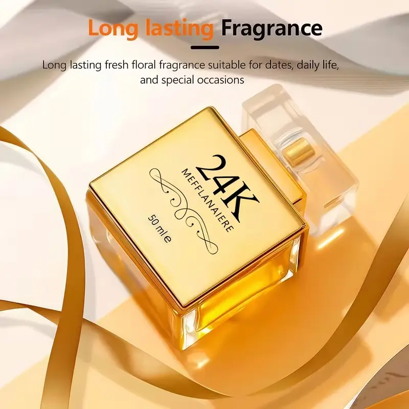 24k Elegant Floral Perfume for Women, Citrus Lavender, Flower & Vanilla Scent, Long-Lasting Fragrance Gift, Elegant Floral Scents