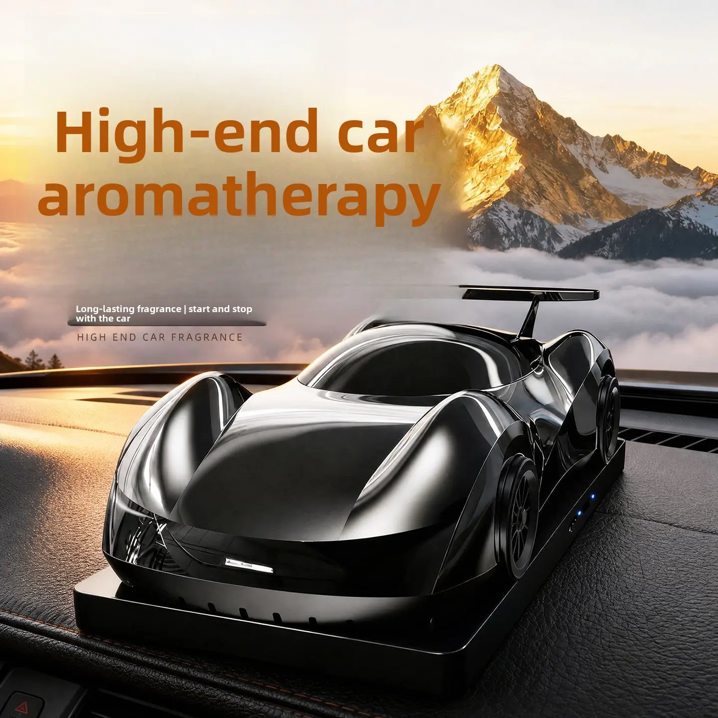 High-End Smart Spray Aromatherapy Car Model - Plug-In Charge Car Fragrance, Dashboard Decoration, Exclusive Automotive Dashboard Accessory with Fragrance Release Function
