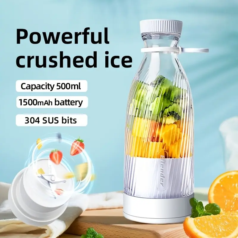 2-in-1 Portable Blender and Juicer, USB Rechargeable Juicer, Multifunctional Cordless Portable Juicer for Quickly Extracting Fine Juice. Mini Juice Cup, Multifunctional Juicer, Fruit Blender, Beverage Maker, Holiday Gift, Blender for Shakes