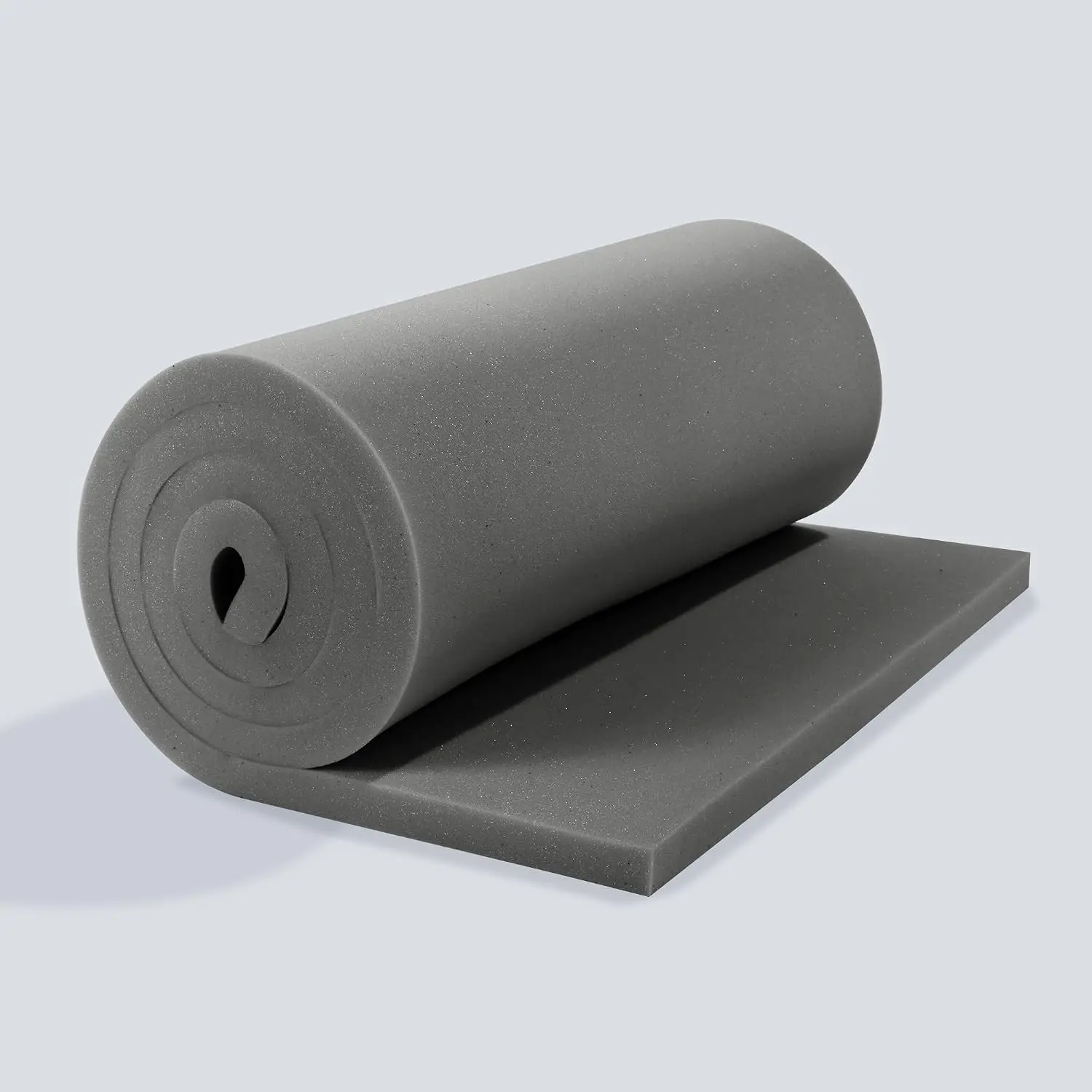 High Density Upholstery Memory Foam Padding 1/2" Height 72" L x 24" W, Cut to Size Couch Cushion Support, Furniture Replacement Pad for Sofa Mattress Sag Support, (0.5" H, Gray)