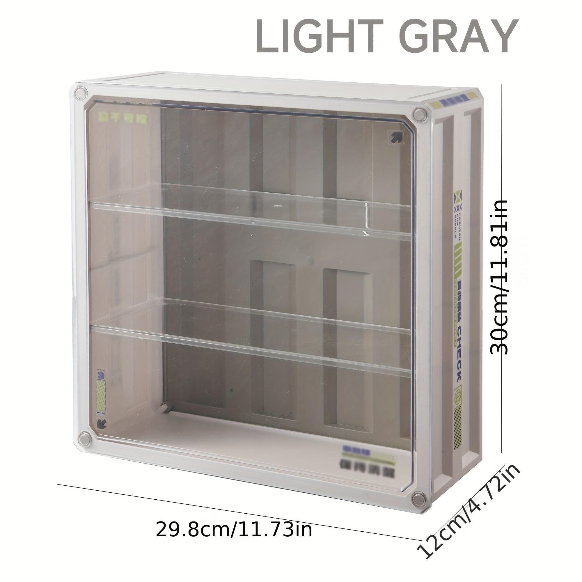 Plush Pendants Wall Hanging, Detachable Dividers, Magnetic Transparent Door, Suitable for Figurines, Dolls, Watches, Jewelry Display, Clear Organizer