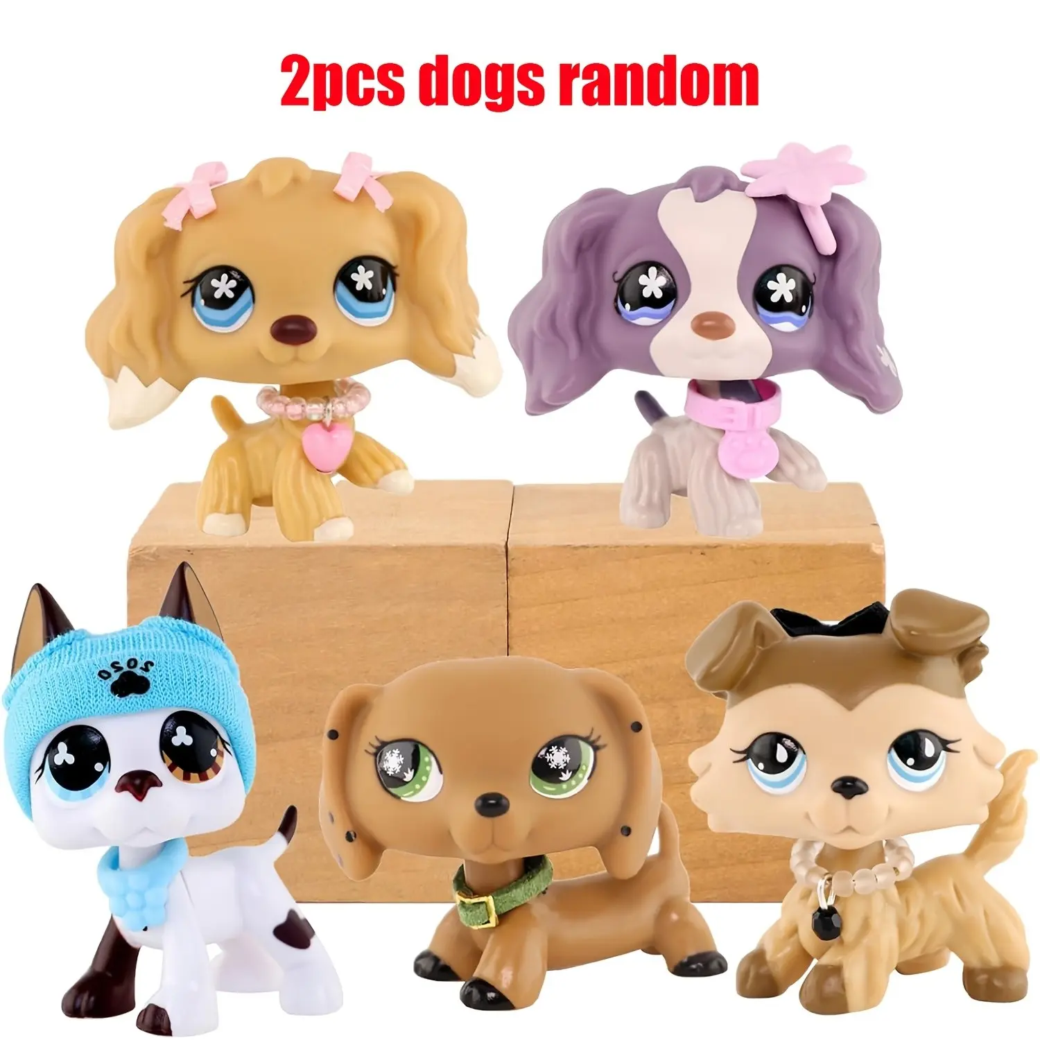 Mini Pet Shop Doll Ornaments, Dachshund Cocker Spaniel Great Dane Collie, Collectible Dolls, Birthday Christmas Halloween Gift