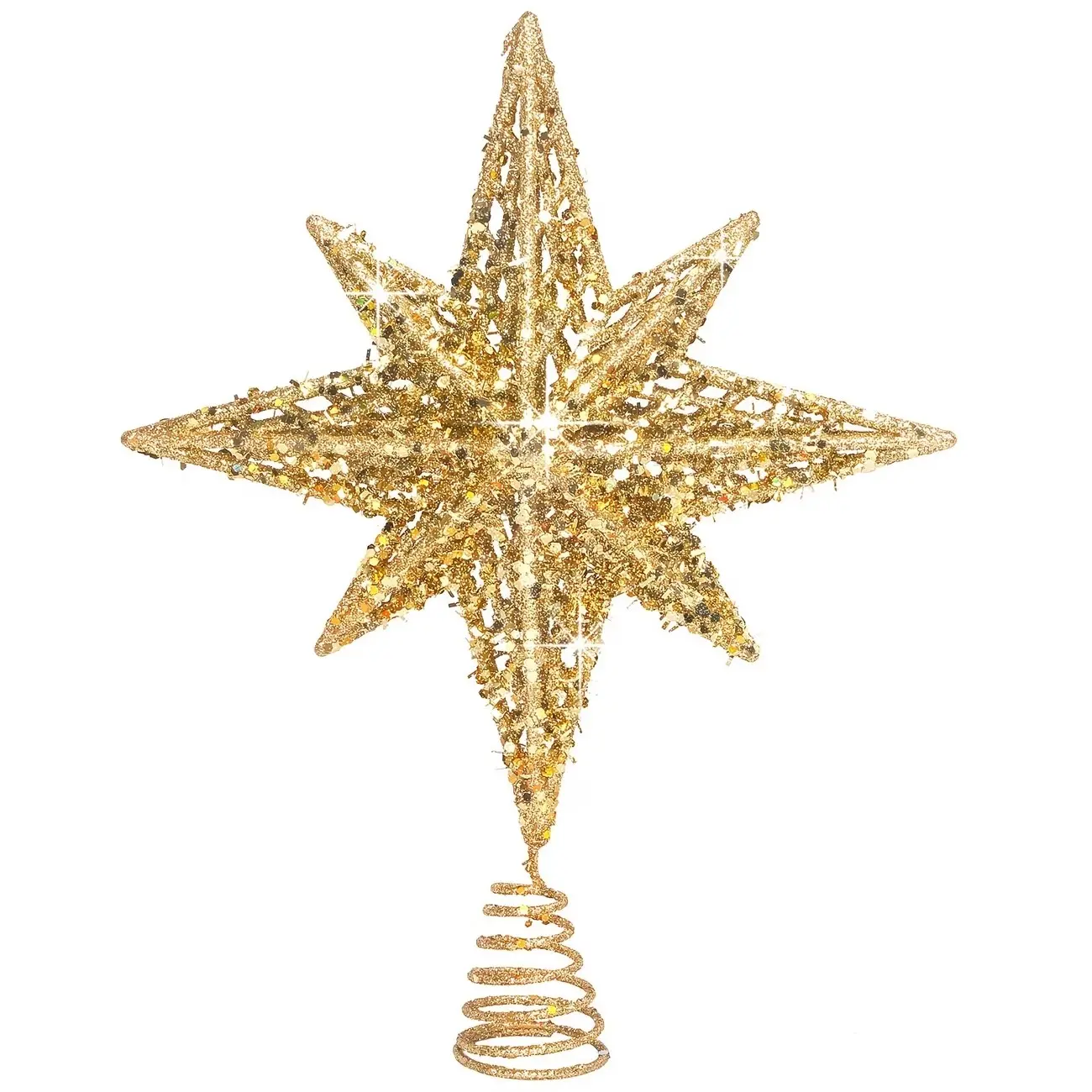Christmas Tree Star Decoration, 26cm Bethlehem Shiny Star, /silver Color, Holiday Home Party Decor, Single Piece