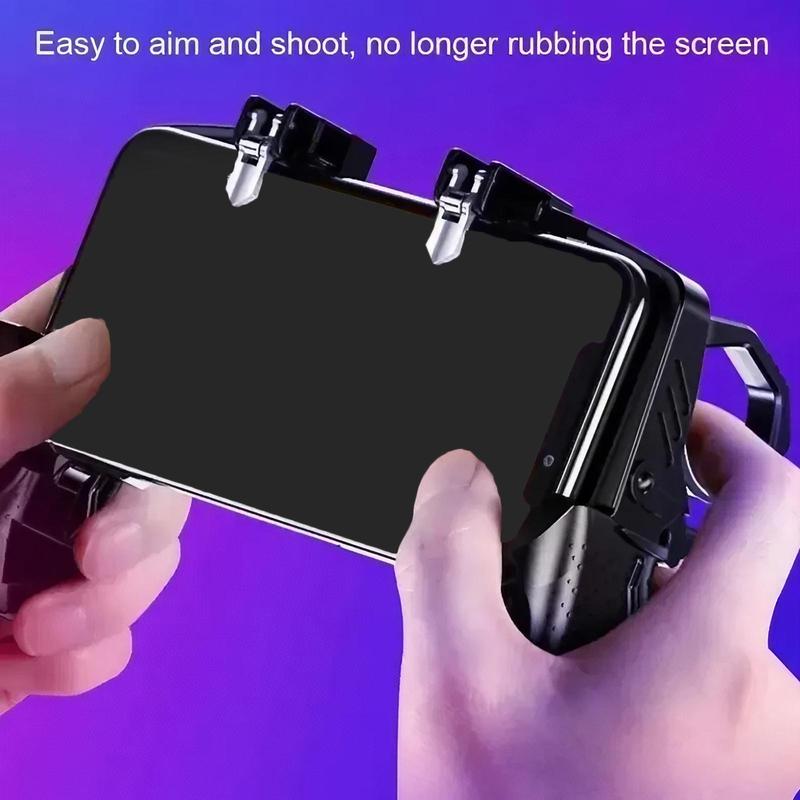 Integrated Mobile Game Controller, Gamepad Trigger for Shooting Games on iPhone and Android Phones, Ergonomic Controller Grip