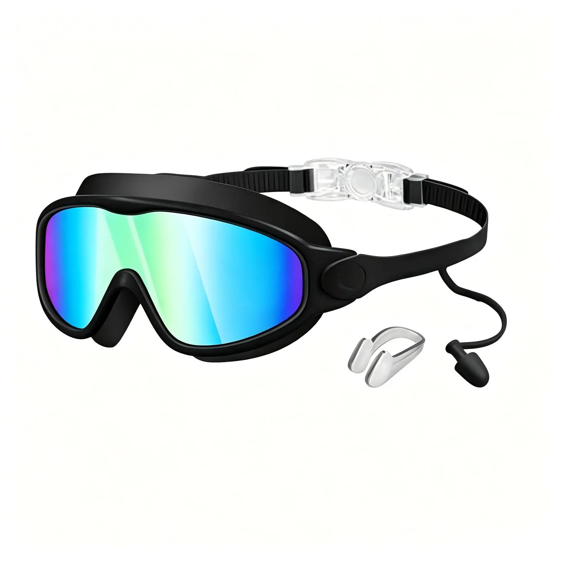 Unisex Large Frame Swimming Goggles, Outdoor Waterproof Anti-Fog Swim Glasses, Kids & Adults Pool Gear, Durable Design