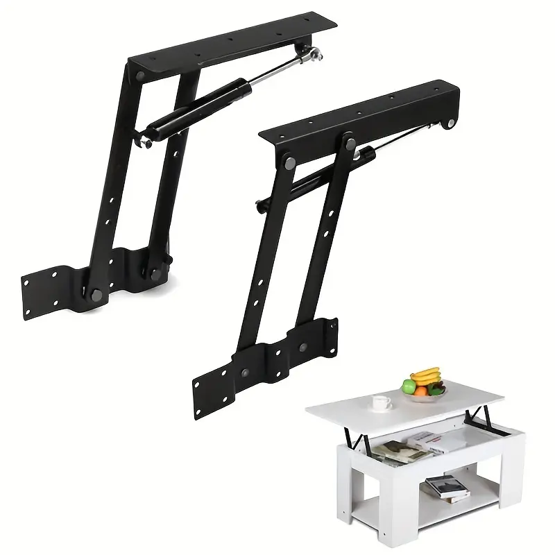 DIY Lift Spring Hinge, Lift Coffee Table Top Folding Mechanism Hardware, Furniture Lift Folding Cabinet Hinge, 2pcs/Pair