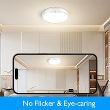 9" Battery Operated Ceiling Light, Motion Sensor Rechargeable Wireless LED Ceiling Light with Remote, Versatile Lighting Dimmable Indoor Overhead Lamp for Hallway, Living Room