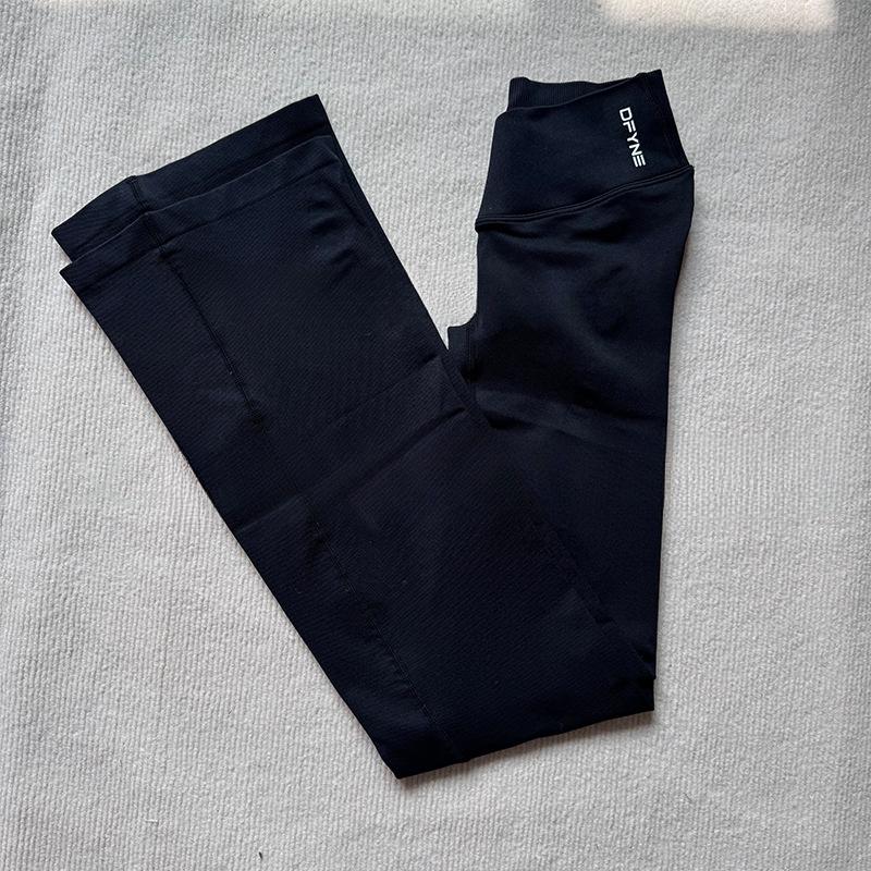 DFYNE 2026 New Vision Crossover Flare Leggings – Seamless Soft Nylon Front V Waist Butt Lift Yoga Gym Fitness Pants for Women