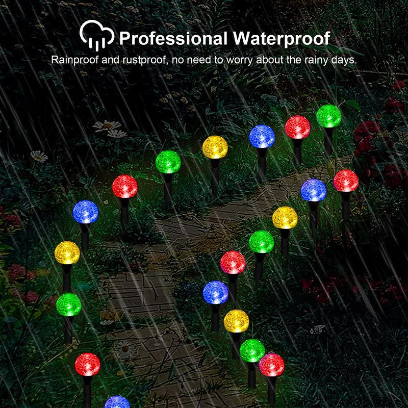 Solar Powered LED Light, 1 Count Waterproof LED Light, Outdoor Decorative Light for Garden, Yard, Lawn, Party, Wedding, Festival, Solar Garden Lights